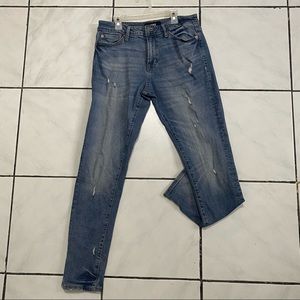 Aeropostale Athletic Skinny Distress Blue Jean